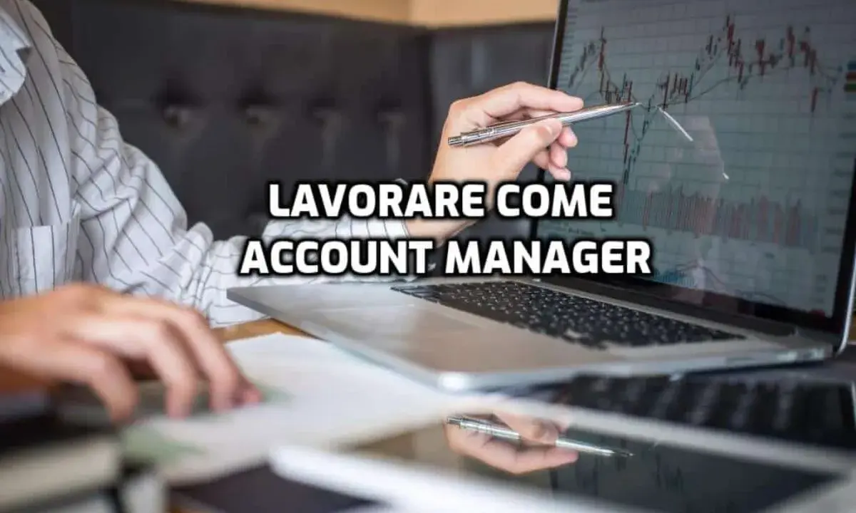 Un professionista analizza grafici finanziari su un laptop, mostrando cosa fa un account manager: gestione e analisi dati per strategie di successo.