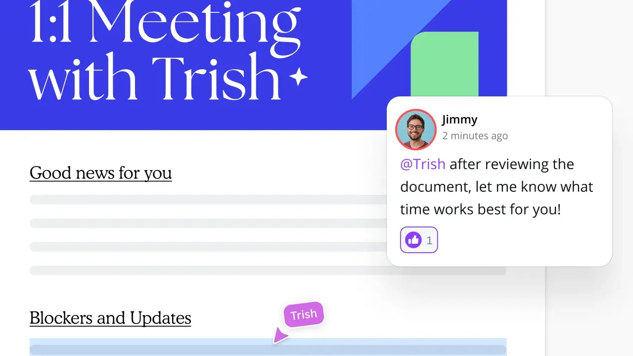 Un incontro one to one con Trish. Jimmy ha inviato un messaggio con buone notizie e una richiesta di disponibilità.