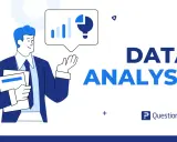 Un uomo in giacca e cravatta, un vero data analyst, presenta grafici e idee.
