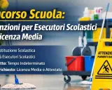 Concorso scuola: assunzioni per esecutori scolastici con licenza media. Annunci di lavoro nella Gazzetta Ufficiale.