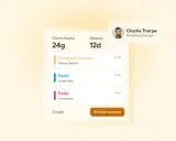 Schermata di gestione ferie e assenze di Charlie Thorpe. Durante il congedo parentale si maturano le ferie, come indicato dalle voci "Ferie Approvata" e "Ferie In sospeso".