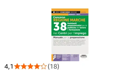 Manuale per la preparazione al concorso Regione Marche per Assistenti amministrativi. Include quiz e materiale di studio.