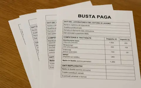 Buste paga in Italia: dettagli su competenze, trattenute e netto in busta. Le tasse sullo stipendio sono ben visibili.