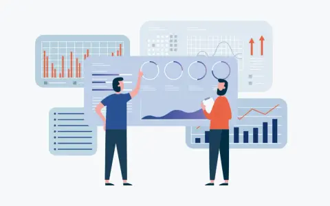 Due persone analizzano grafici e dati, un team che lavora con hr analytics per migliorare le performance aziendali.