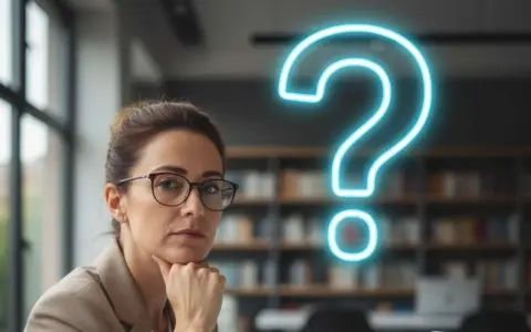 Donna pensierosa con un punto interrogativo luminoso sullo sfondo. Si prepara per il concorso Corte dei Conti?