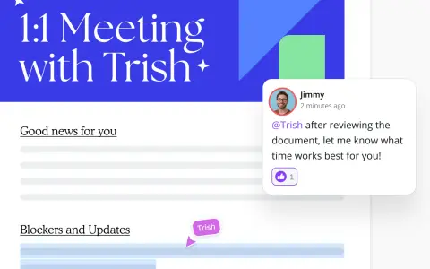 Un incontro one to one con Trish. Jimmy ha inviato un messaggio con buone notizie e una richiesta di disponibilità.
