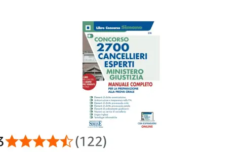 Manuale completo per il concorso cancellieri esperti al Ministero della Giustizia. Include espansioni online.