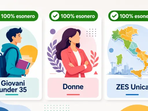 Giovani under 35, Donne e ZES Unica: scopri gli sgravi fiscali assunzioni con esonero al 100%.
