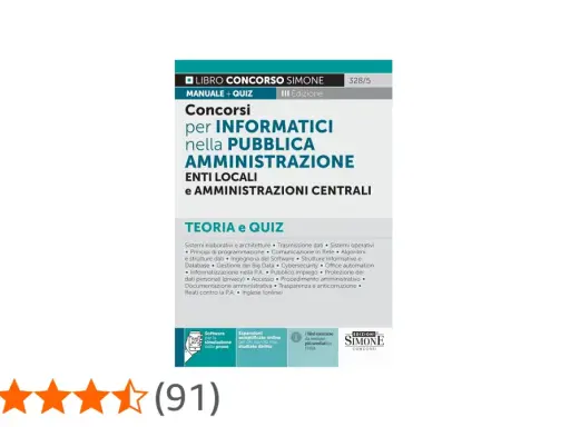 Manuale e quiz per concorsi informatici nella Pubblica Amministrazione, con teoria e simulazioni.