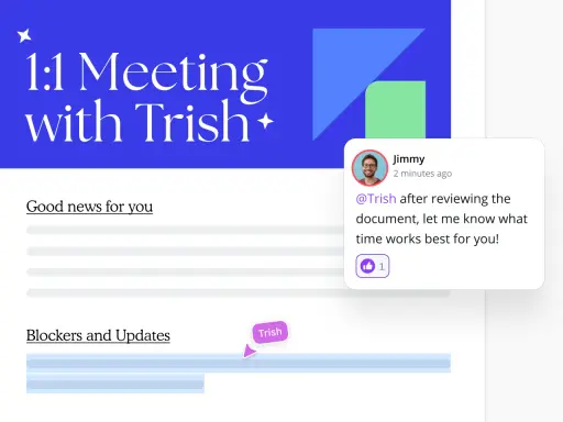 Un incontro one to one con Trish. Jimmy ha inviato un messaggio con buone notizie e una richiesta di disponibilità.